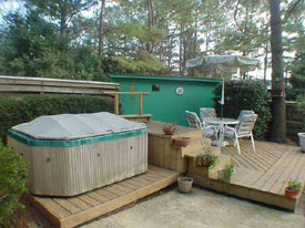 Deck With Hot Tub